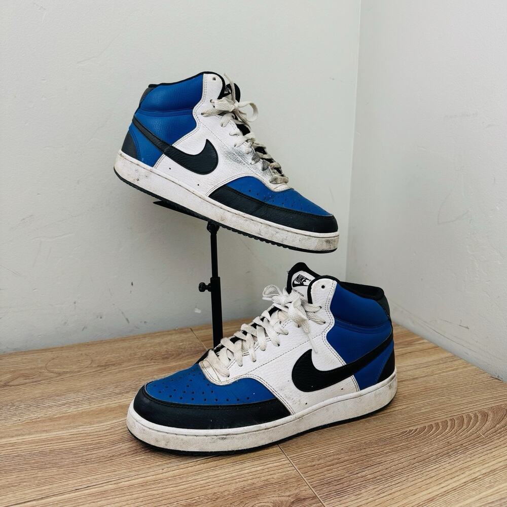 Nike Court Vision Mid Next Nature White And Blue Sneakers Men’s Size 9
